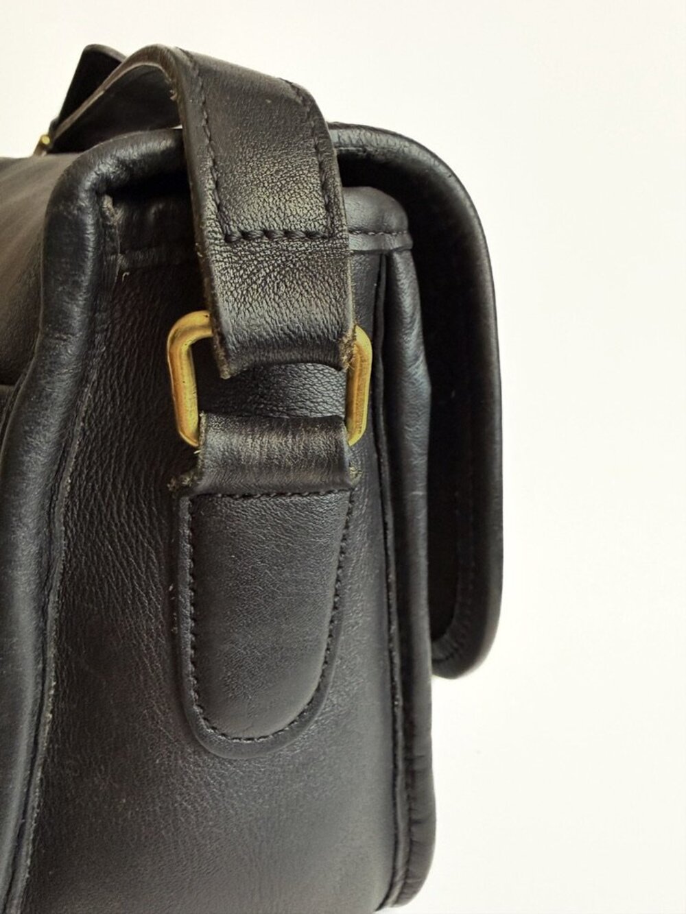 Vintage Coach 9790 City Bag Black Leather USA Crossbody 1994 - Picture 10 of 16